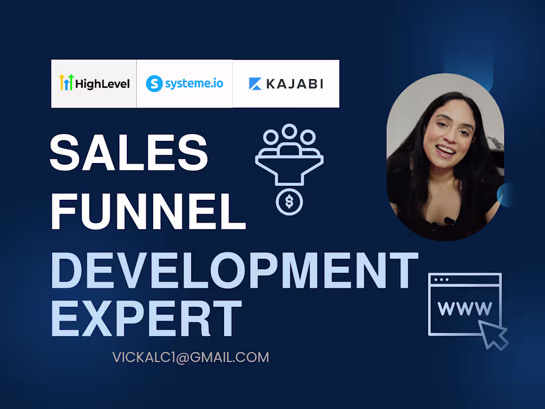 Cover image for build high converting sales funnels with gohighlevel kajabi