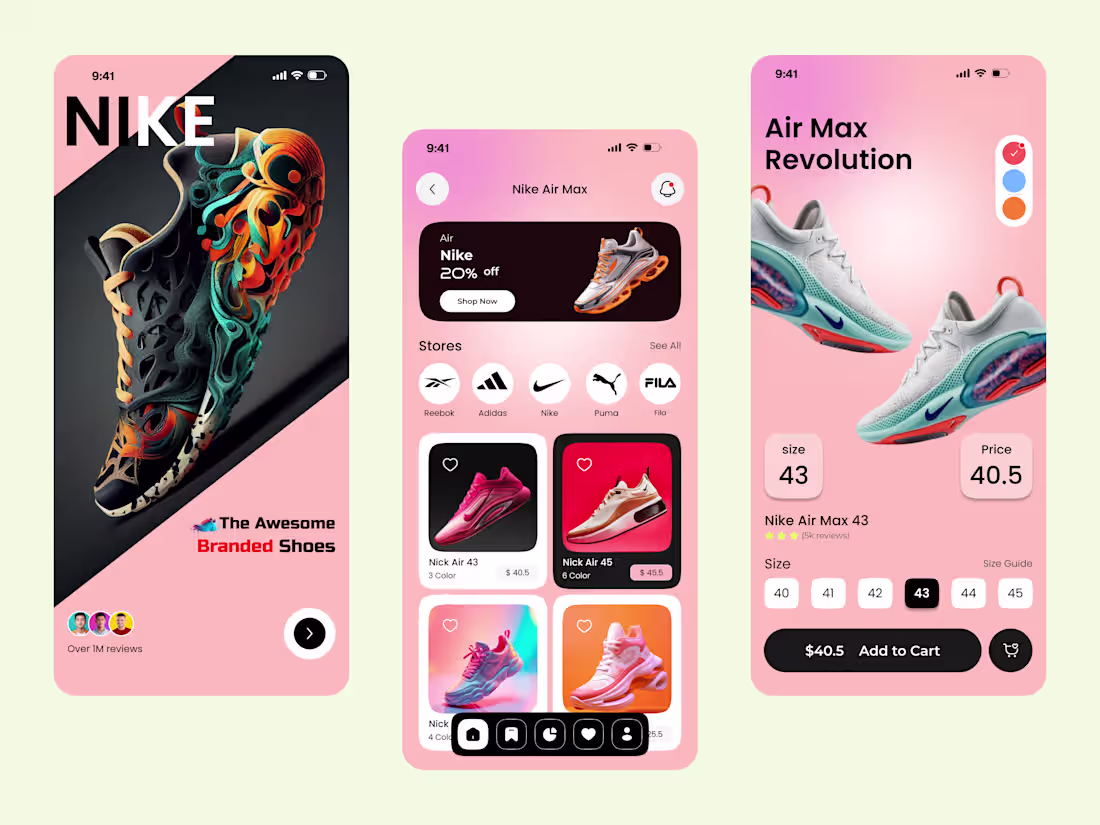 Cover image for Nike Air Max – Modern Shoe Shopping App UI