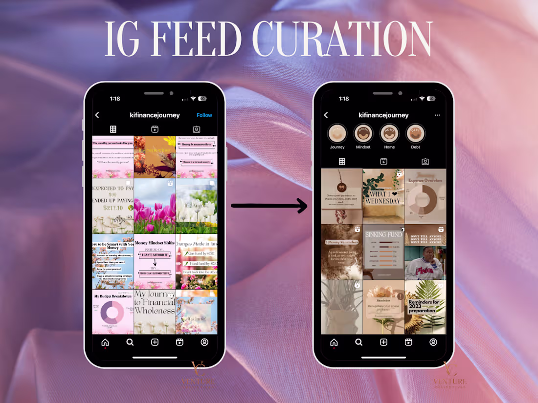 Cover image for Curated Instagram Feed for Personal Brand