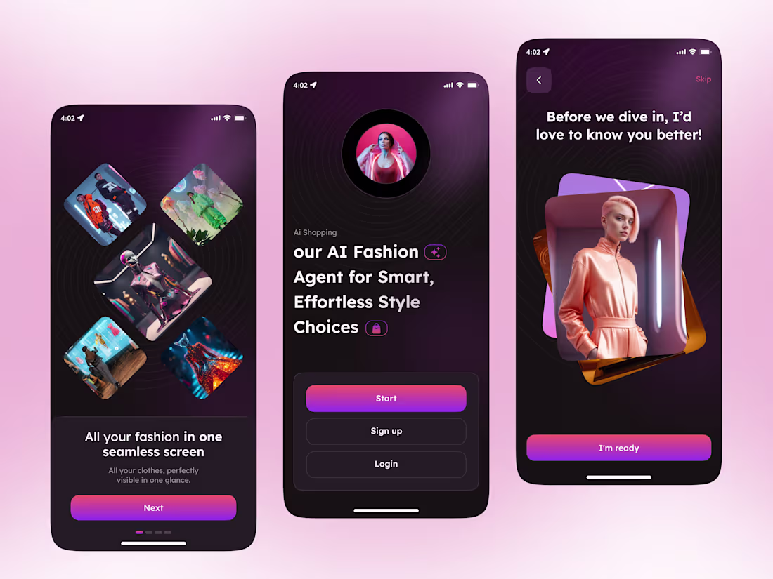 Cover image for AI Fashion Assistant Mobile App Design