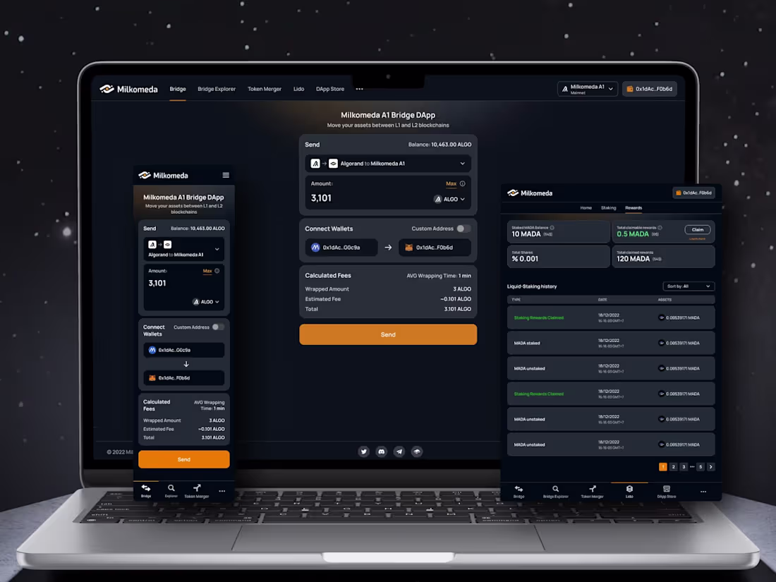 Cover image for Milkomeda DApp Design and Development