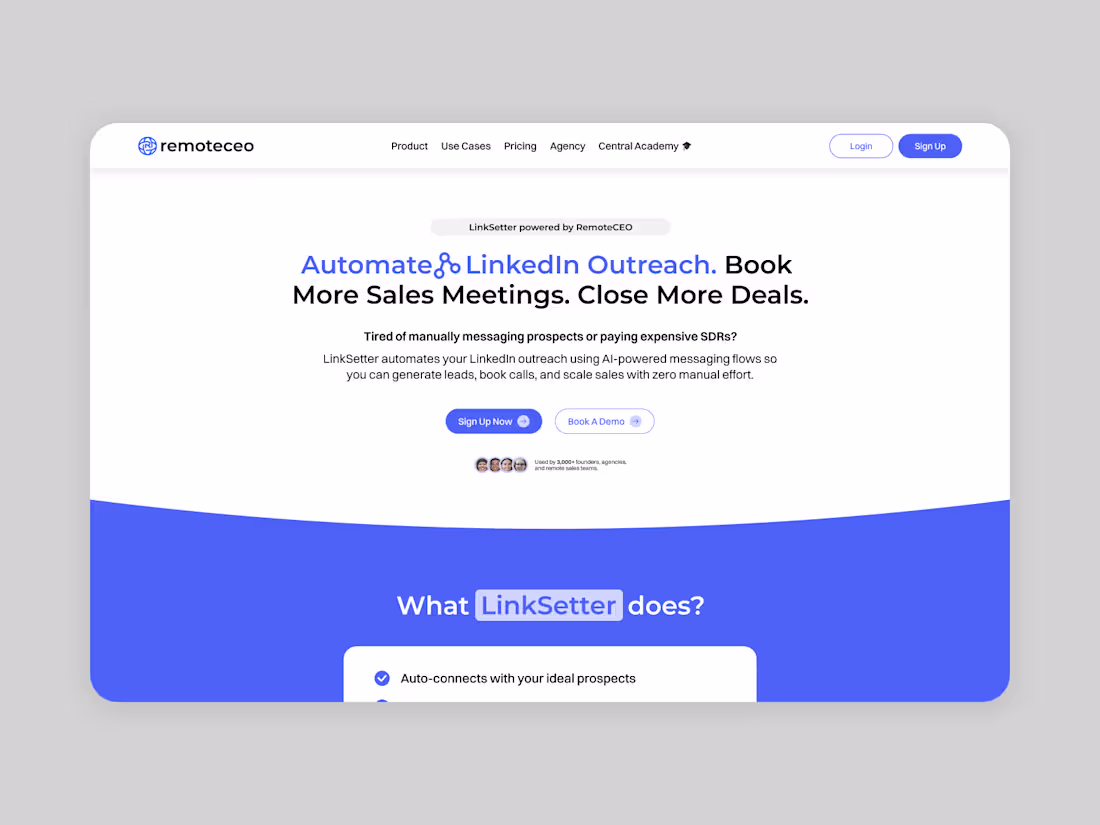 Cover image for Automated LinkedIn Outreach & Unlimited Cold Email Website