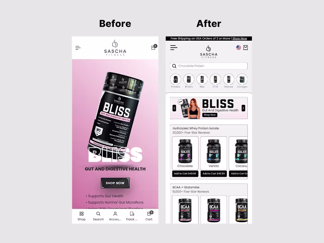 Cover image for Shopify Homepage for Supplement Store