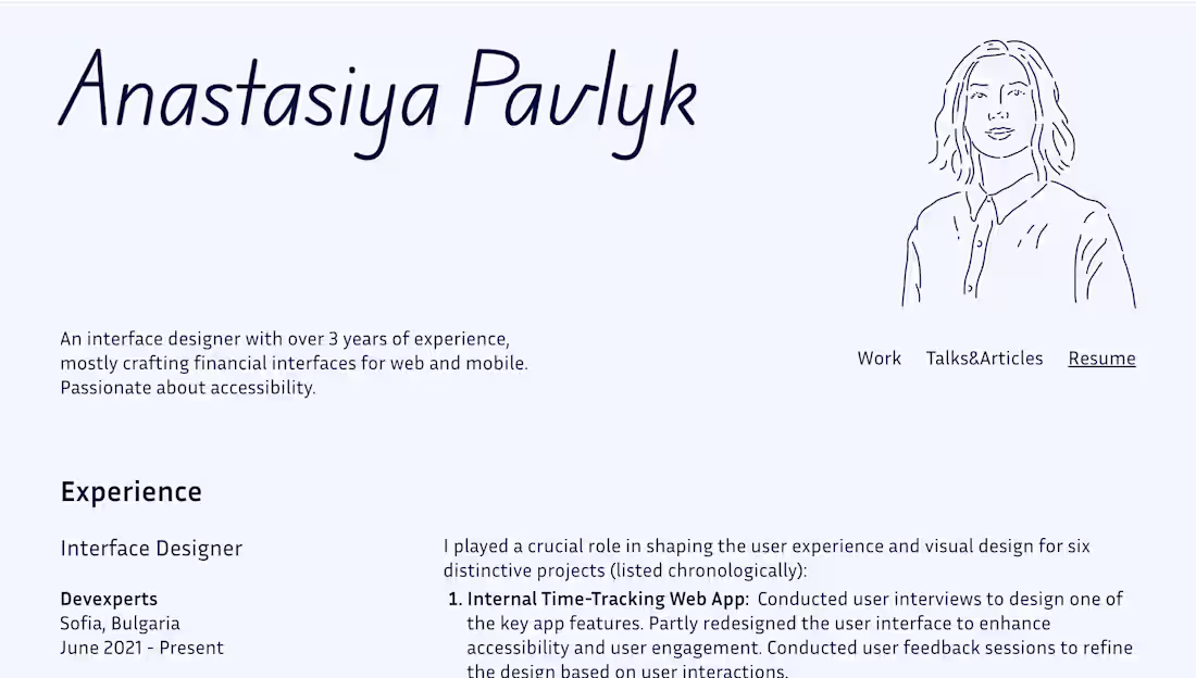 Cover image for Interface Designer Portfolio: Developed on Webstudio