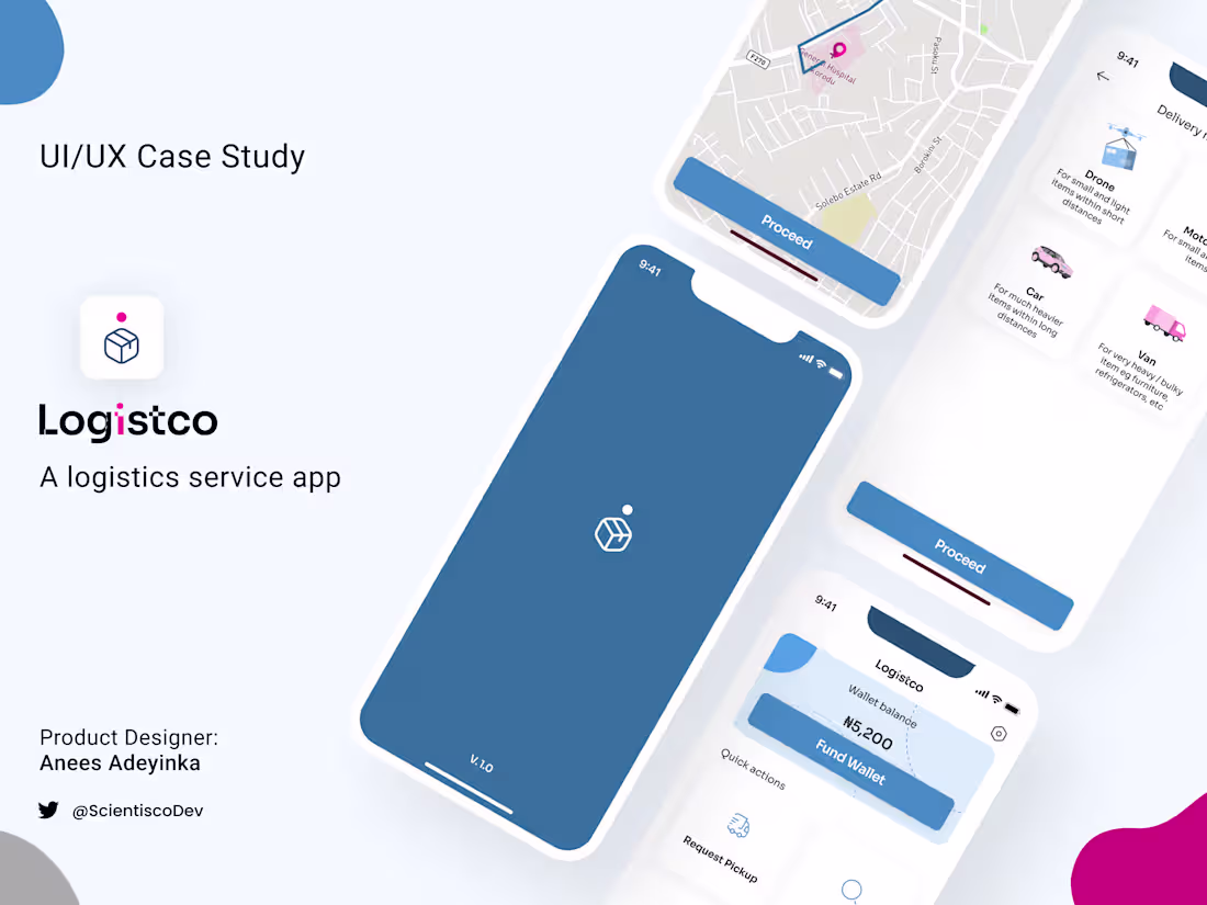 Cover image for Logistco UI/UX case study