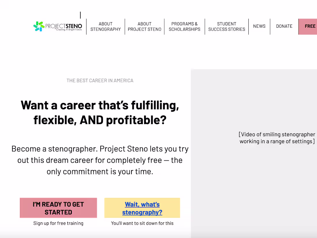 Cover image for Project Steno | B2C landing page