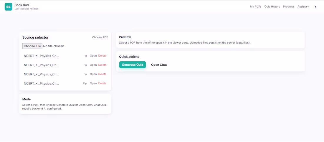 Cover image for Book Bud is an AI-powered