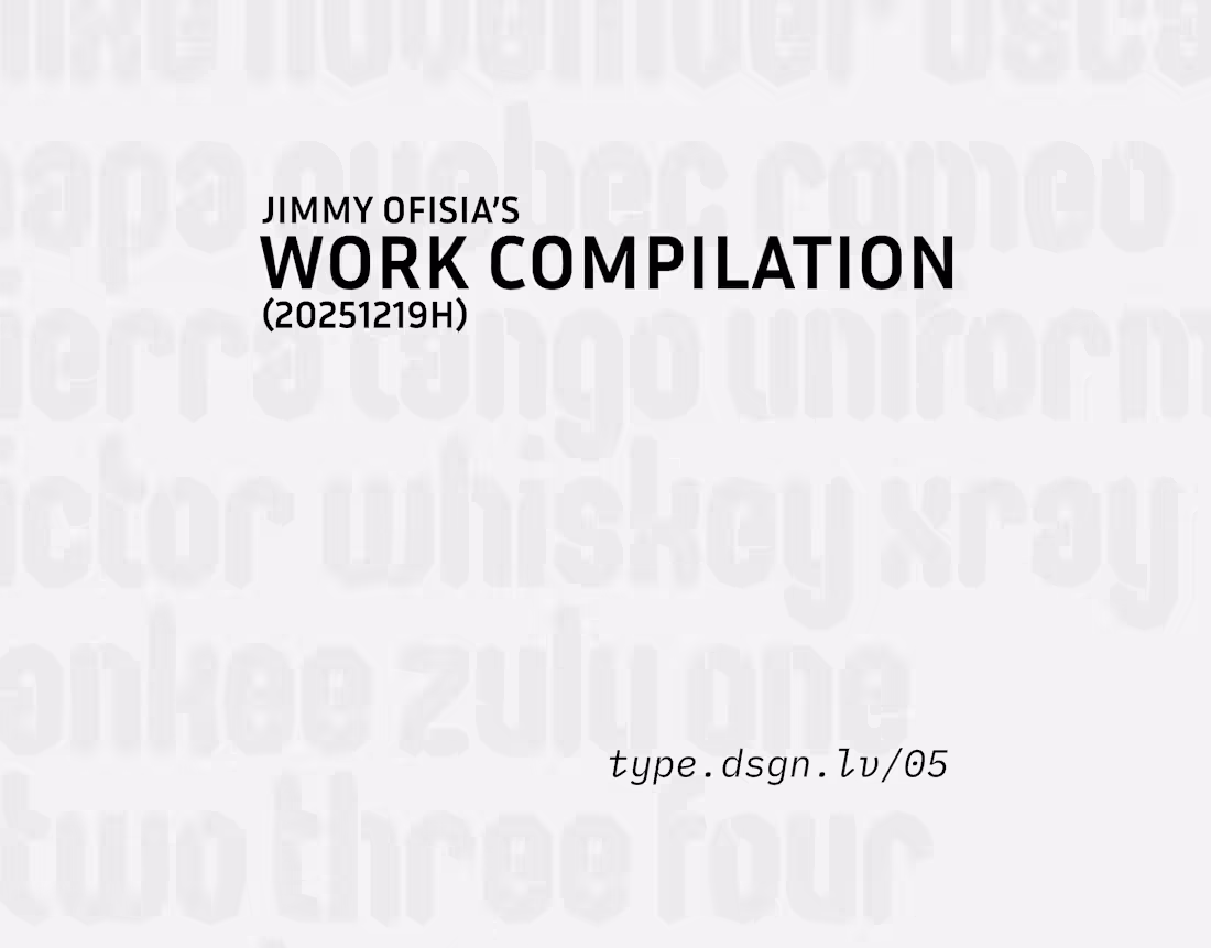 Cover image for Jimmy Ofisia’s Work Compilation (20251219H)