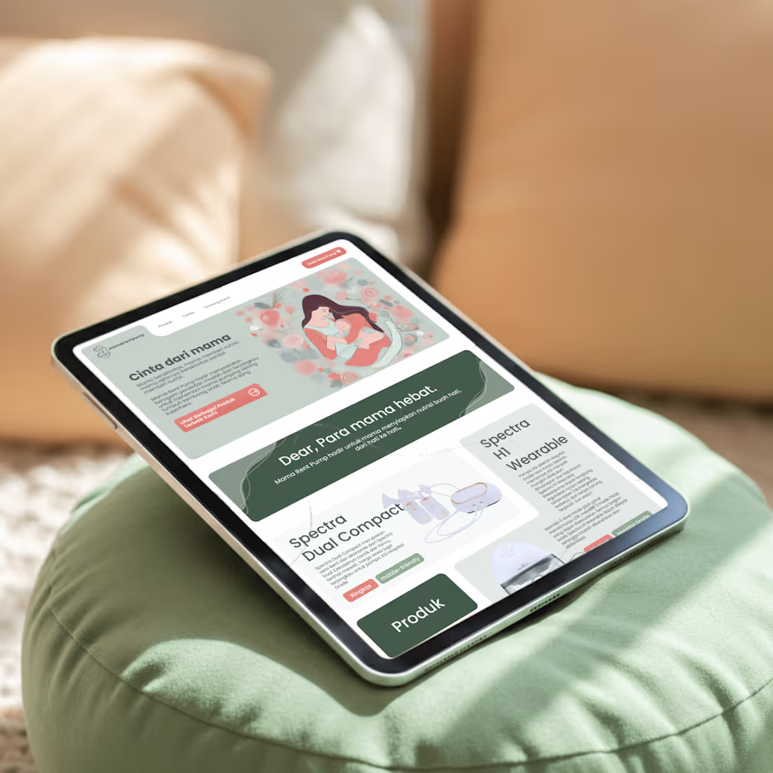 Cover image for Mama Rent Pump - Pump Rental for Young Mother Website