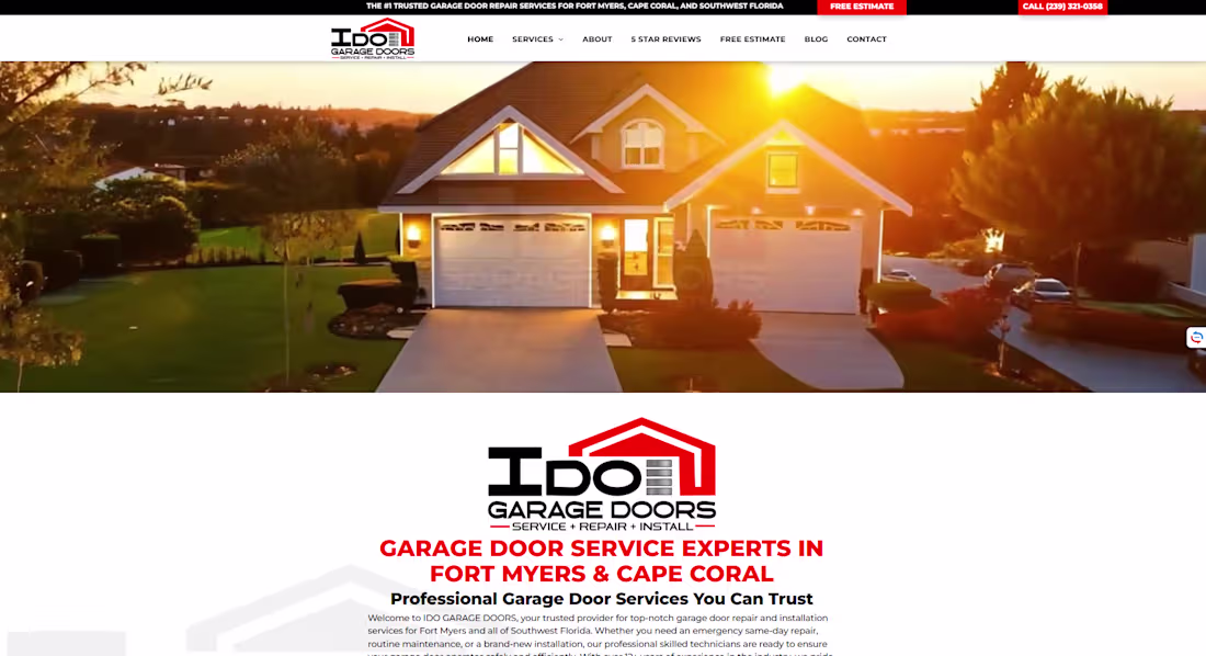 Cover image for Website Development for Garage Door Service