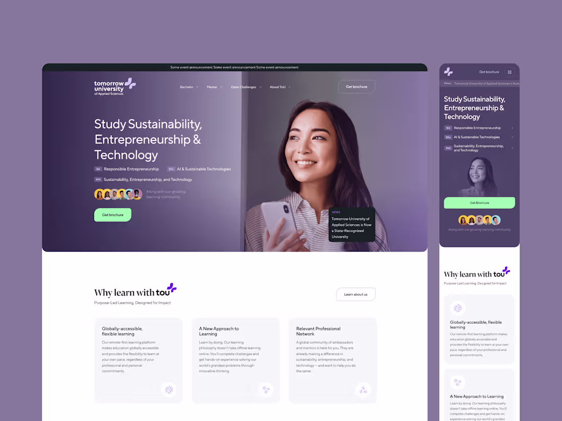 Cover image for Tomorrow University