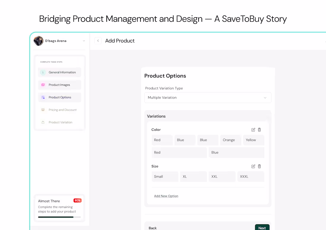 Cover image for Enhancing Product Flow for SaveToBuy's Merchant Dashboard
