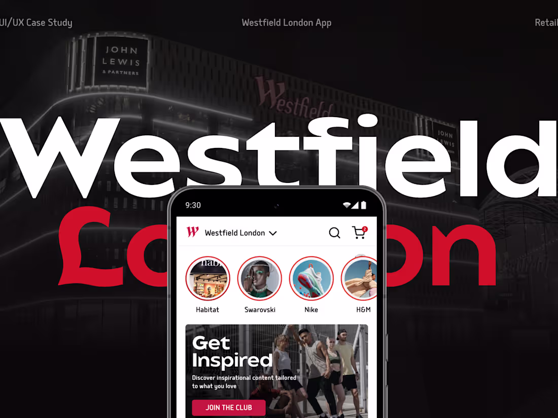Cover image for Westfield Shepherd's Bush App Redesign