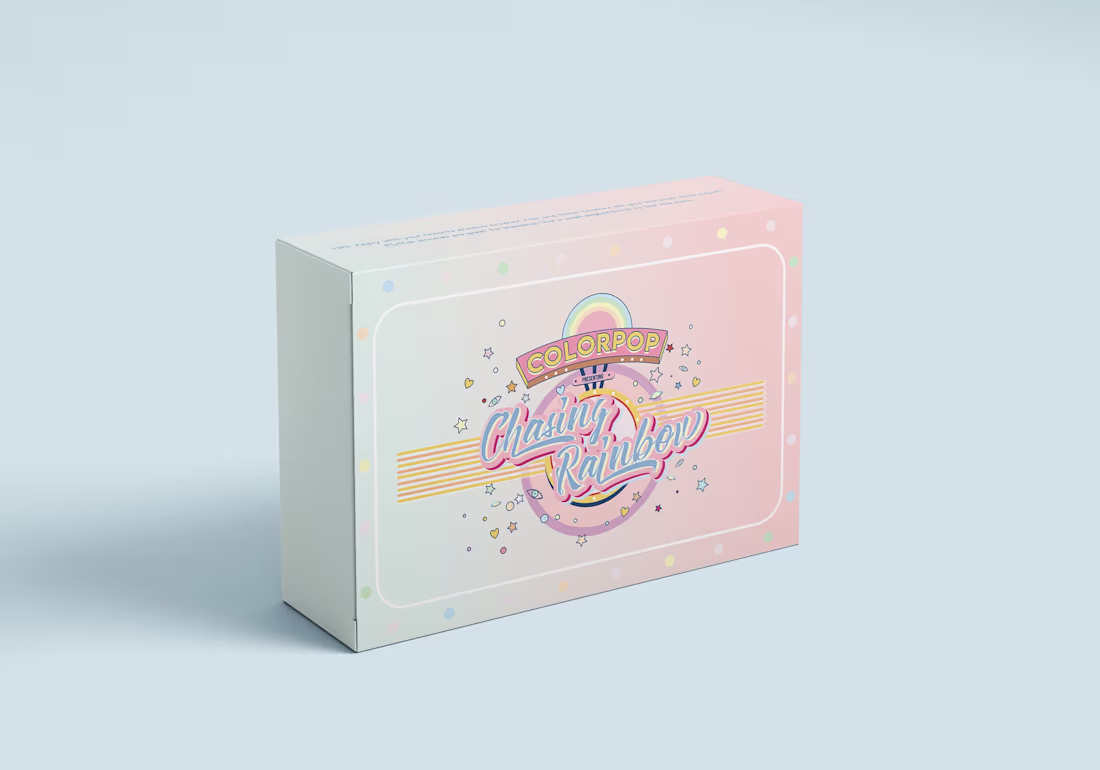 Cover image for Chasing Rainbow ColourPop Packaging Design