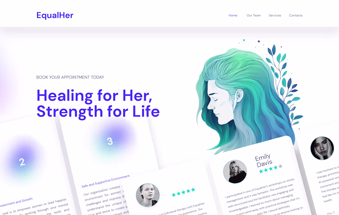 Cover image for EqualHer - Mental Health Support Platform for Women 