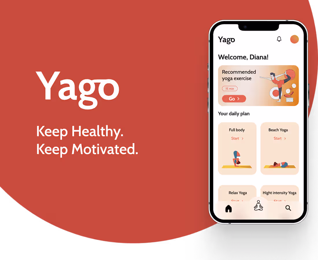 Cover image for Yago - Yoga App | UI/UX Design