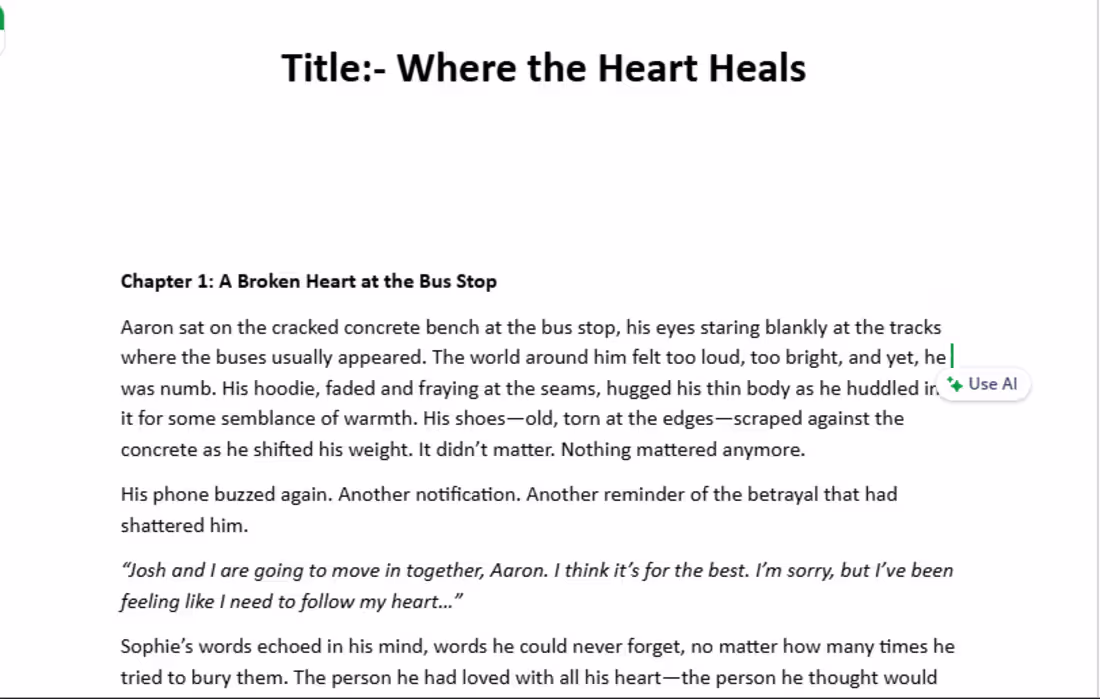 Cover image for A small story I wrote.