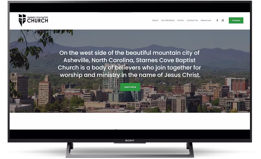Cover image for Starnes Cove Baptist Church — Asheville Brand & Web Designer | T