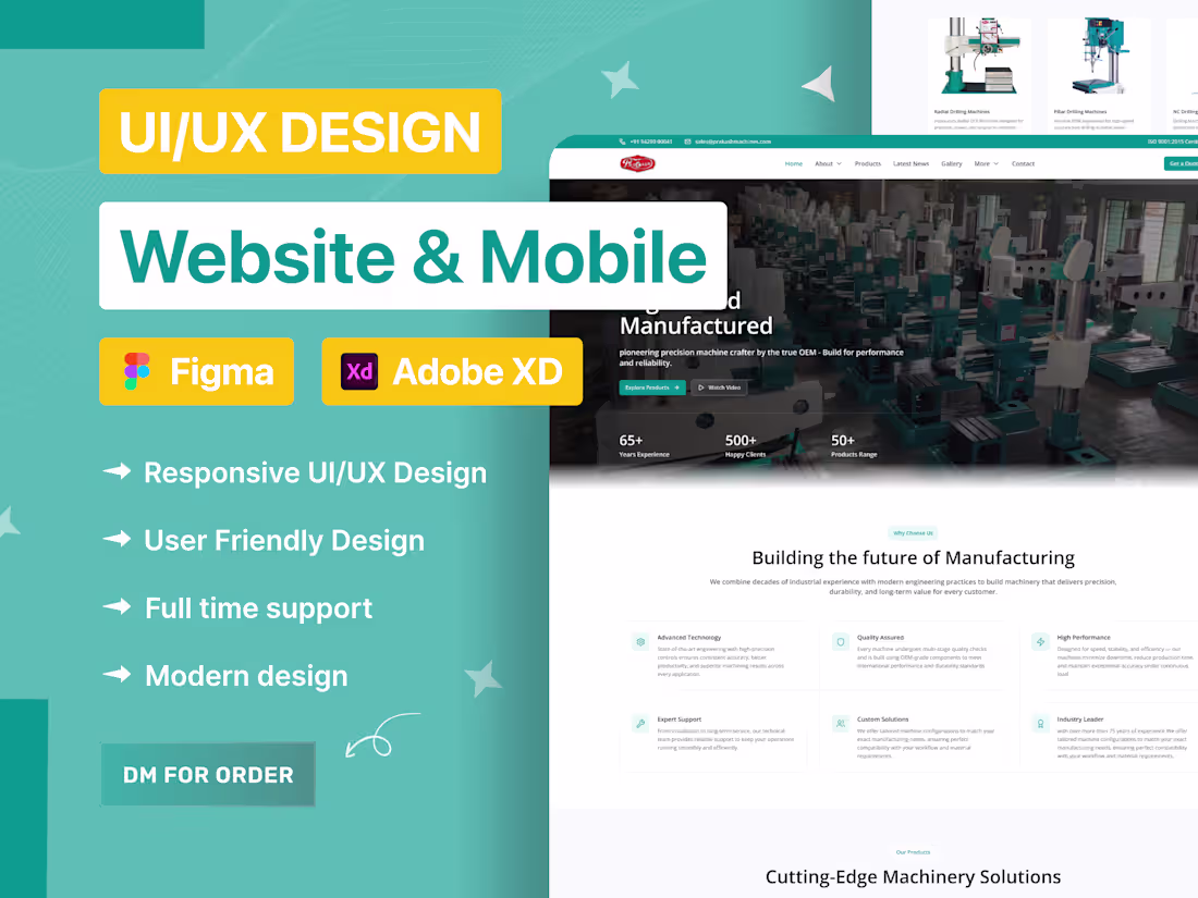 Cover image for Website Redesign for Industrial Machinery Manufacturer