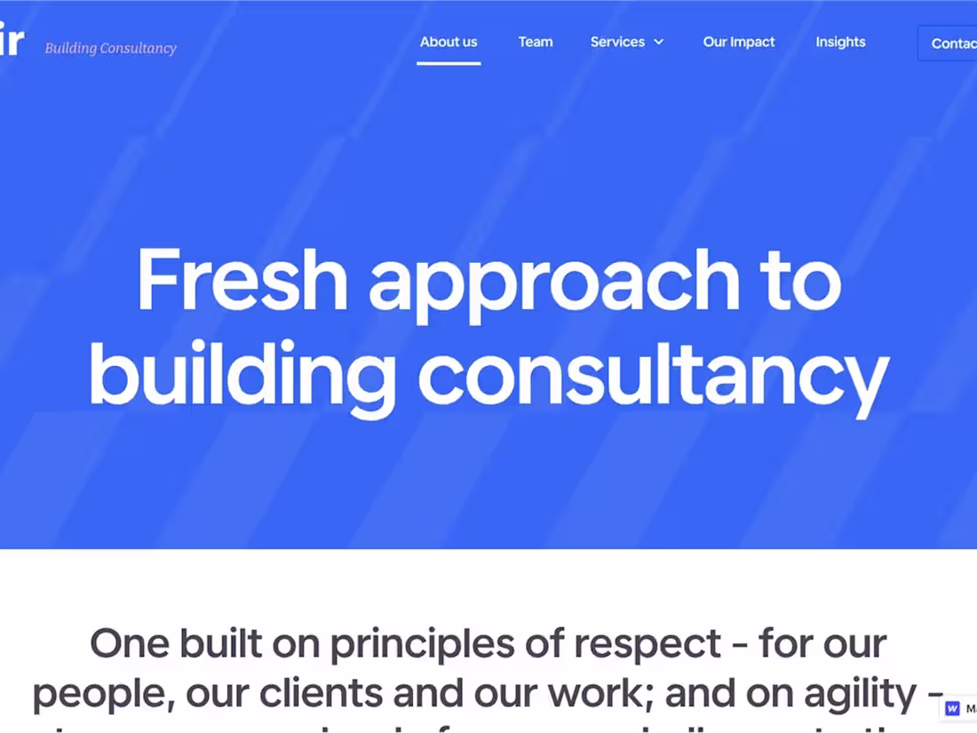 Cover image for Air Building Consultancy Website Design 