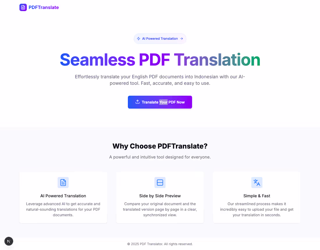 Cover image for AI PDF Translation