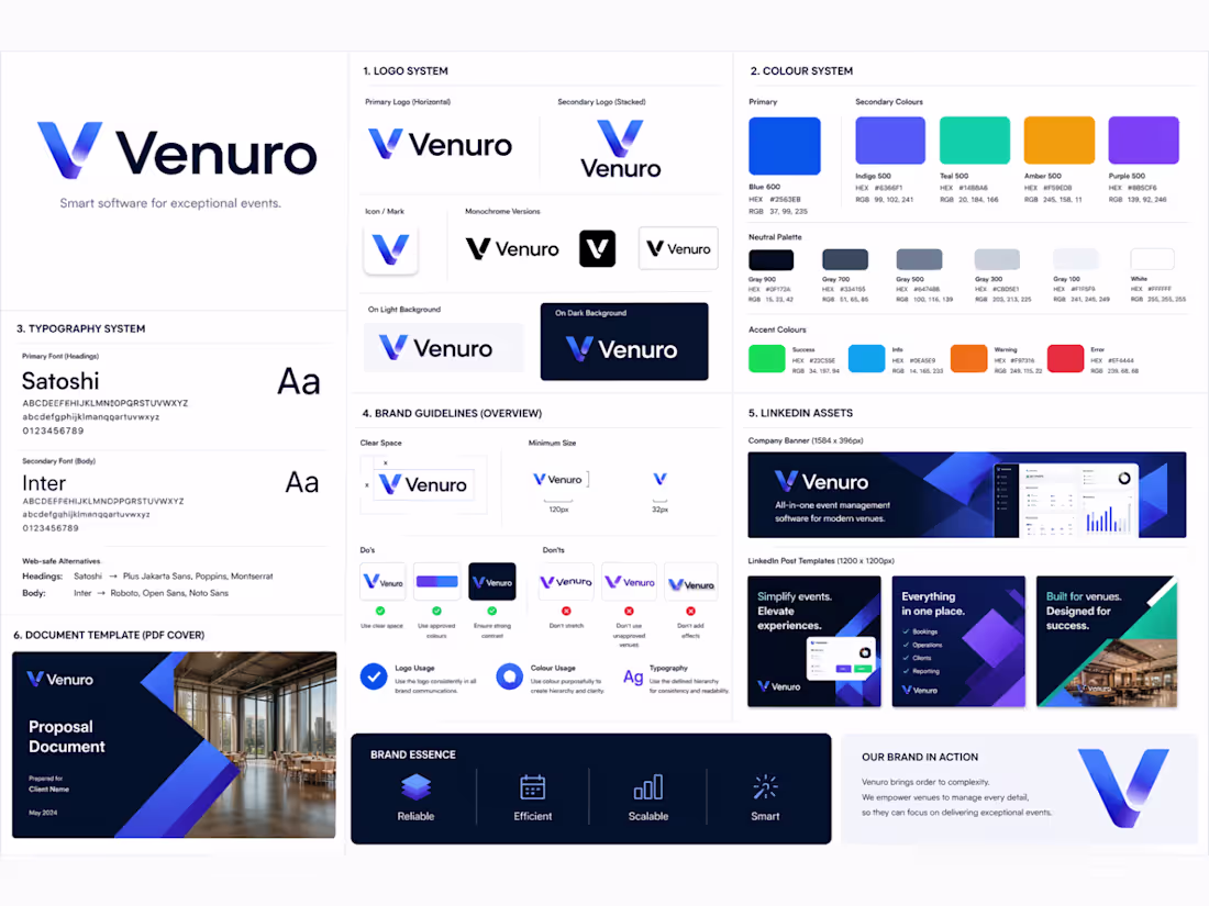 Cover image for Venuro Brand Identity Design