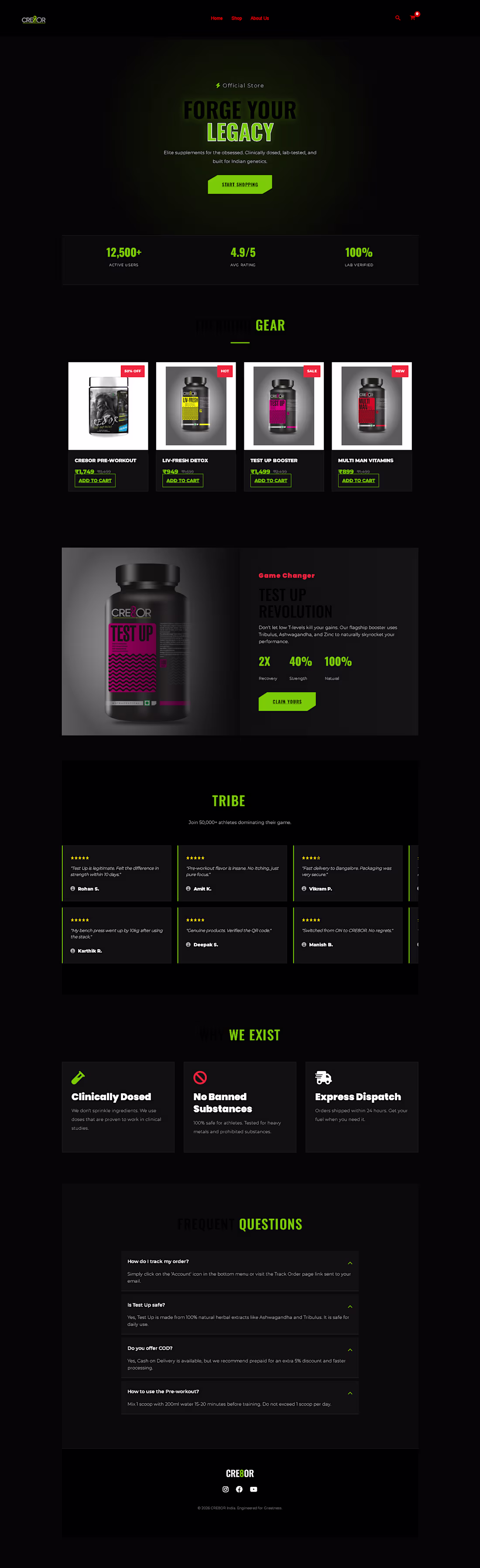 Cover image for Website Development - Cre8or, Healthhawk, Dentists, Real est...