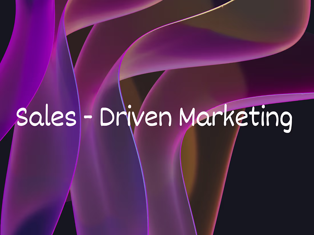 Cover image for Sales Driven Marketing 