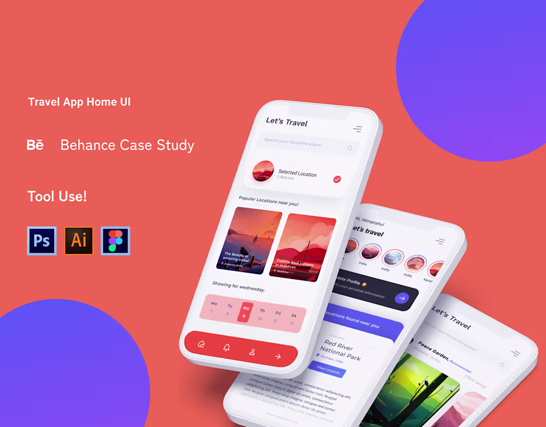 Cover image for Travel UX & UI Case Study on Behance