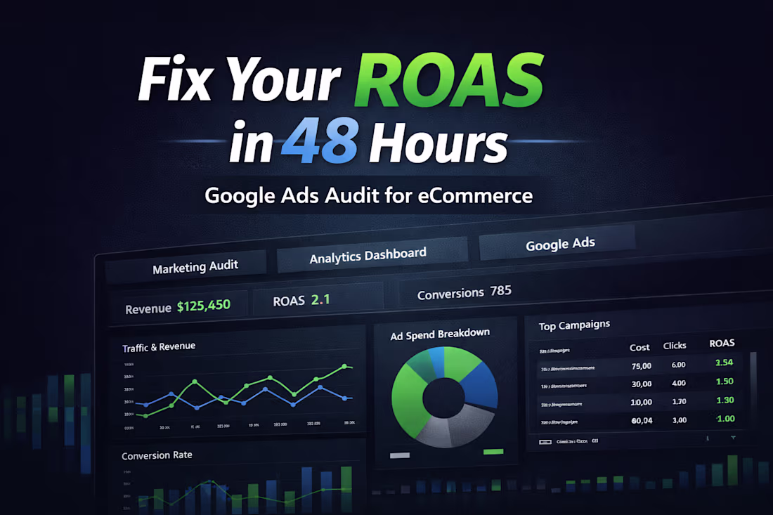 Cover image for Google Ads Audit & ROAS Optimization for eCommerce