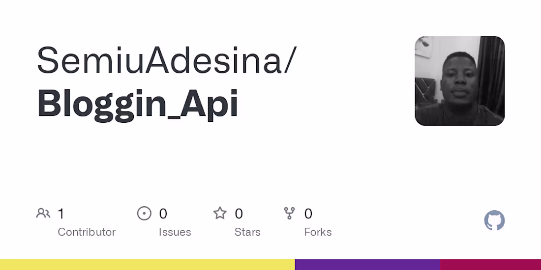 Cover image for SemiuAdesina/Bloggin_Api