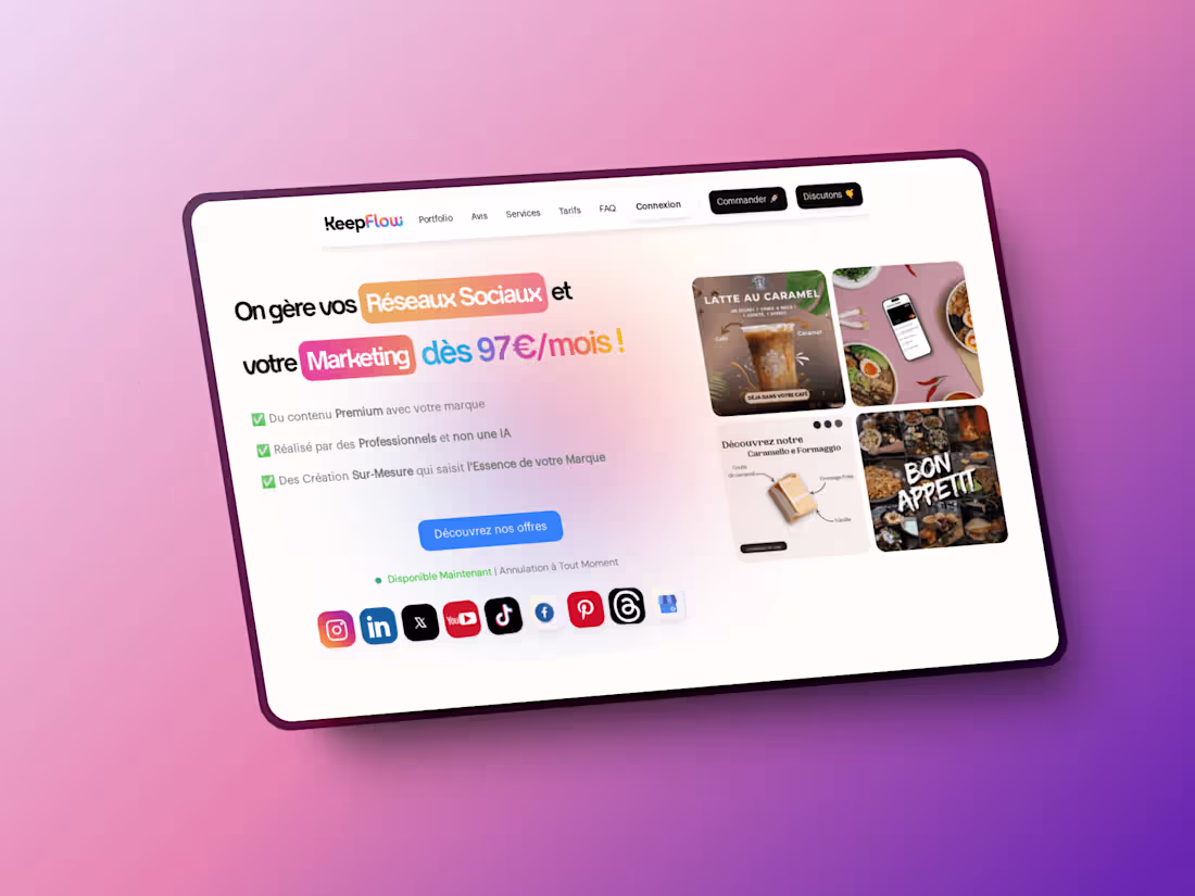 Cover image for KeepFlow : Landing Page Design & Framer Development