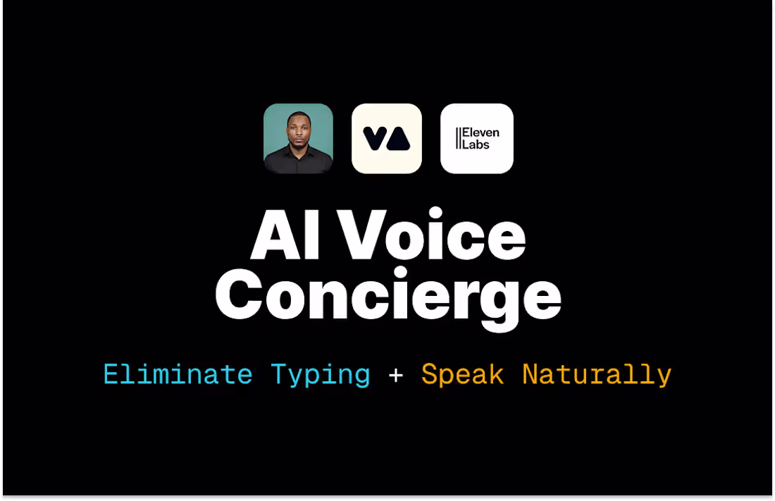 Cover image for AI Voice Concierge: Talk to Your Customers in Real-Time