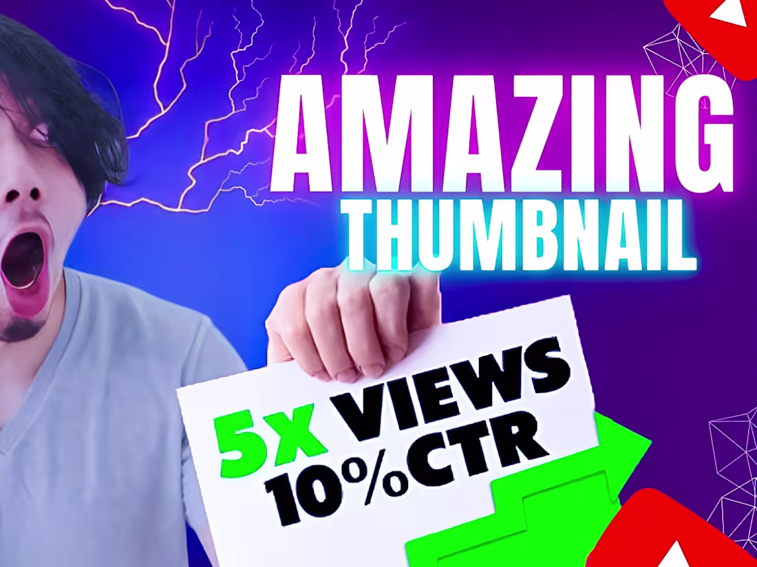 Cover image for I'm Specialize in creating attention-grabbing thumbnails.