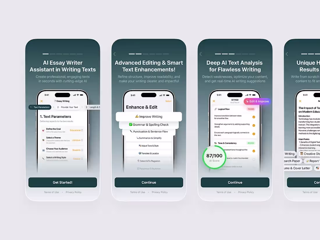 Cover image for AI Essay Writer App Onboarding