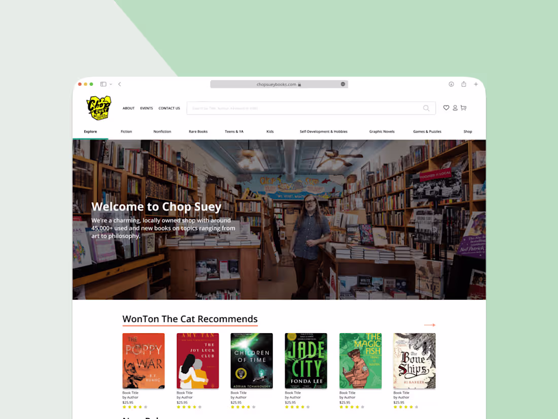 Cover image for Chop Suey Bookstore