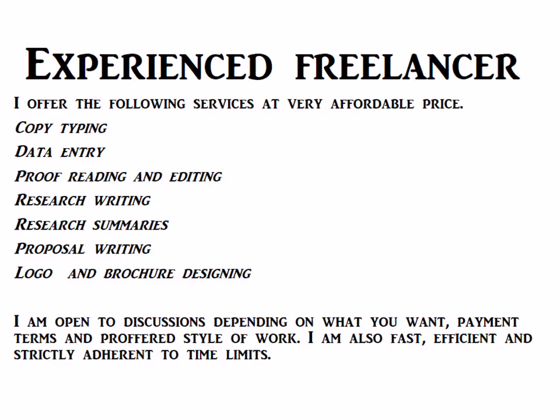 Cover image for Excellent data entry specialist