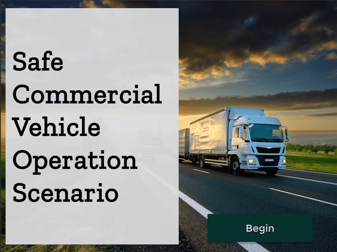 Cover image for Safe Commercial Vehicle Operation Scenario