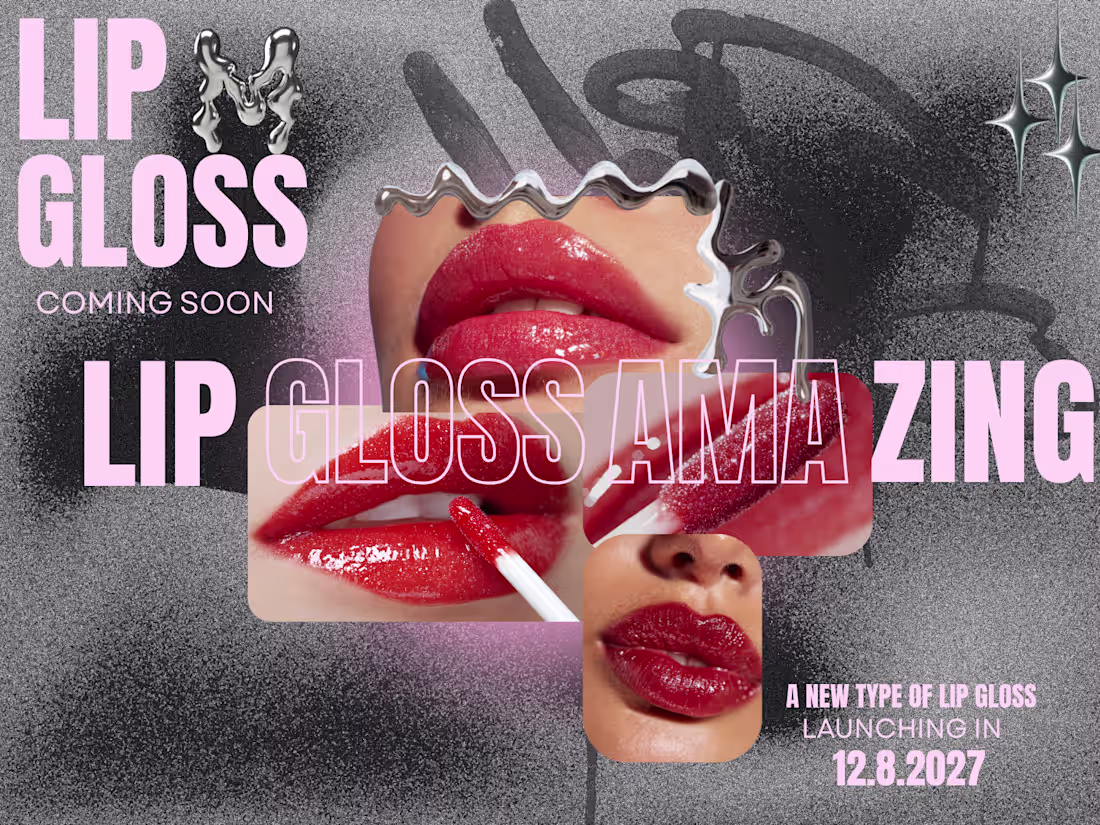 Cover image for This is a great and innovative lip gloss ad design. I'd like...