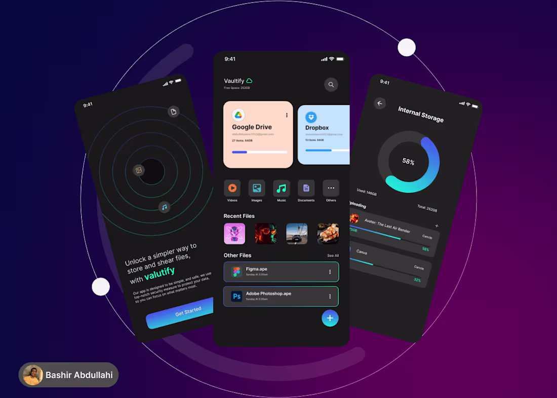 Cover image for Vaultify cloud storage app