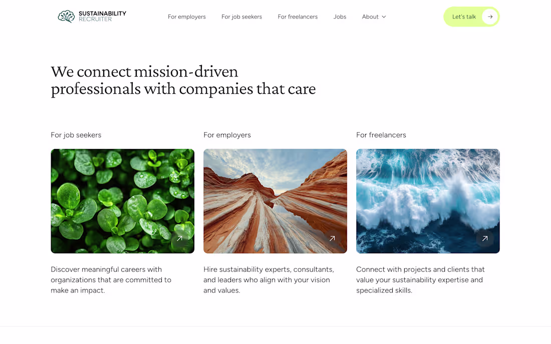 Cover image for Sustainable Recruiter (Framer Template Customization)