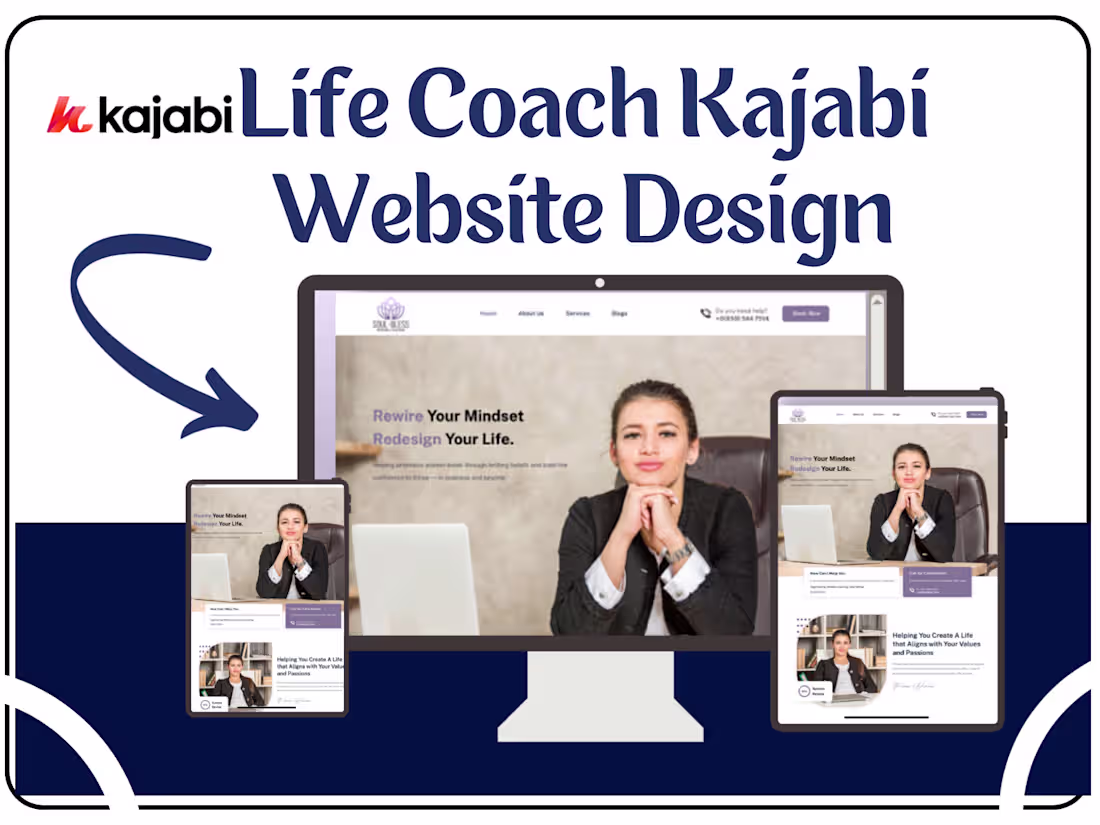 Cover image for Liffe Coach Kajabi Website Design
A