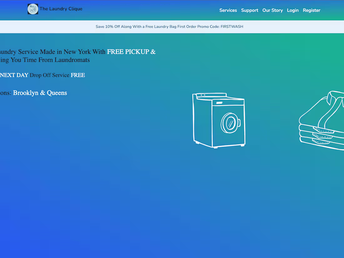 Cover image for The Laundry Clique - A Residential Laundry Service Made in New …