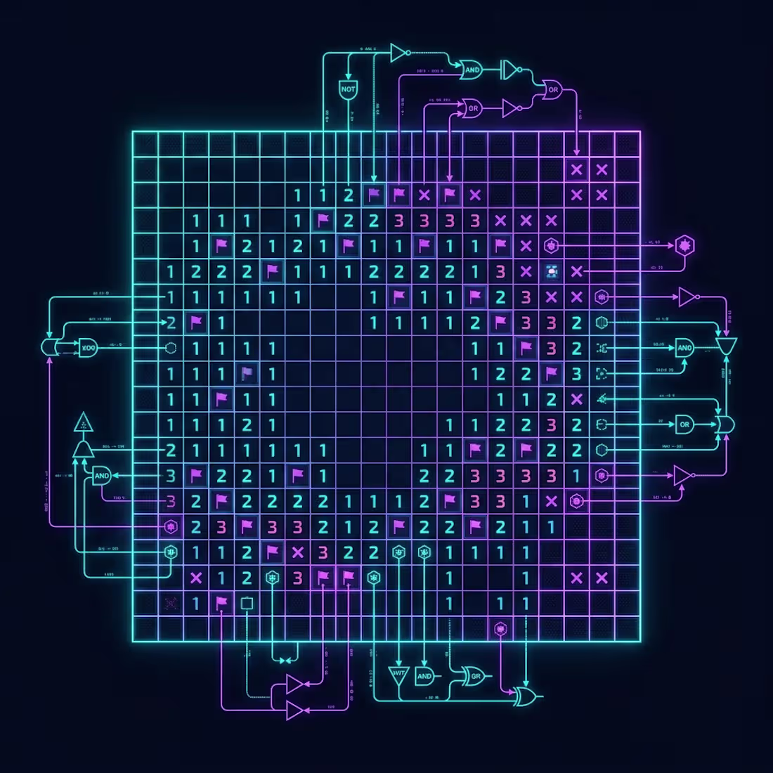 Cover image for Algorithmic Minesweeper Solver & Engine