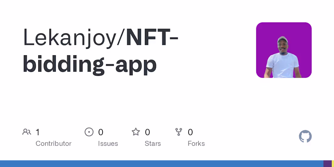 Cover image for Lekanjoy/NFT-bidding-app