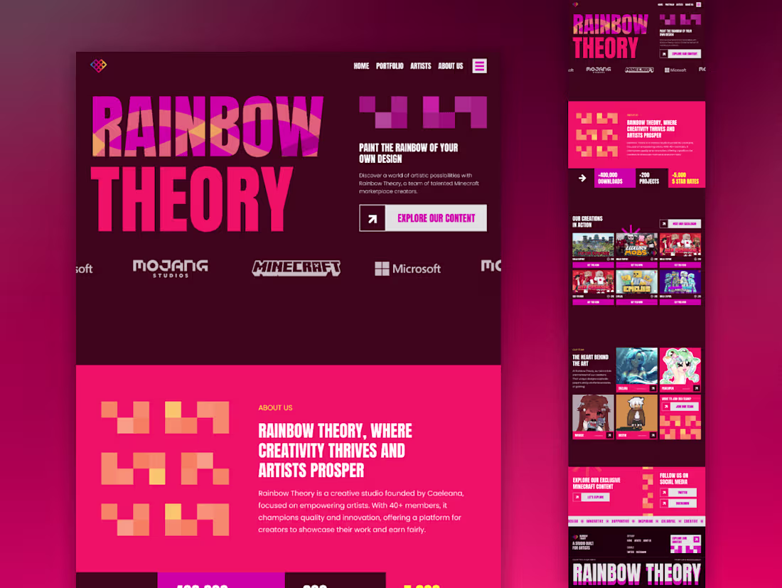 Cover image for Rainbow Theory • Creative Design and Webflow development