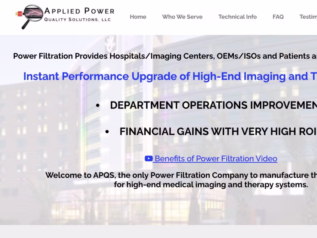 Cover image for Applied PQS Website