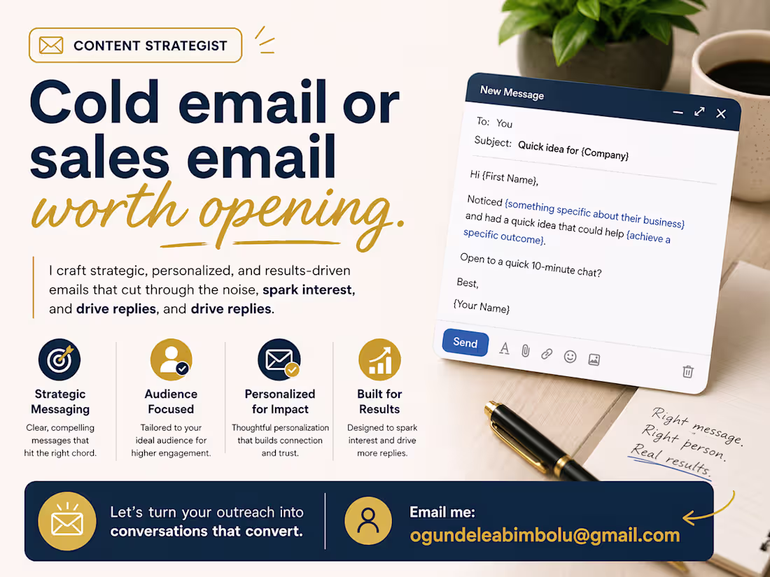 Cover image for Cold email or sales email worth opening