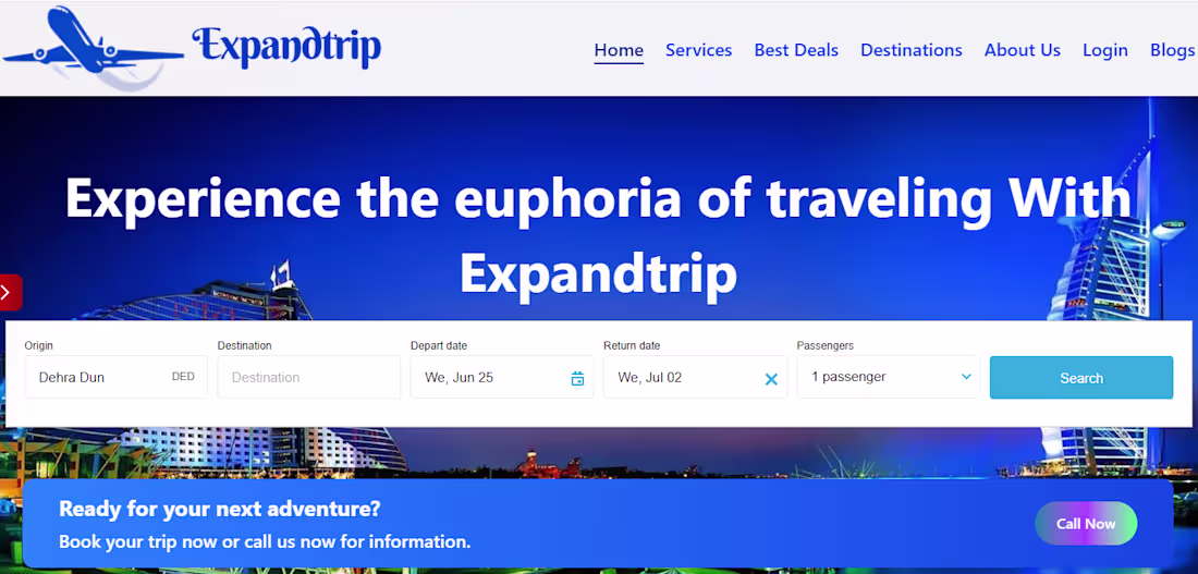 Cover image for Travel Website