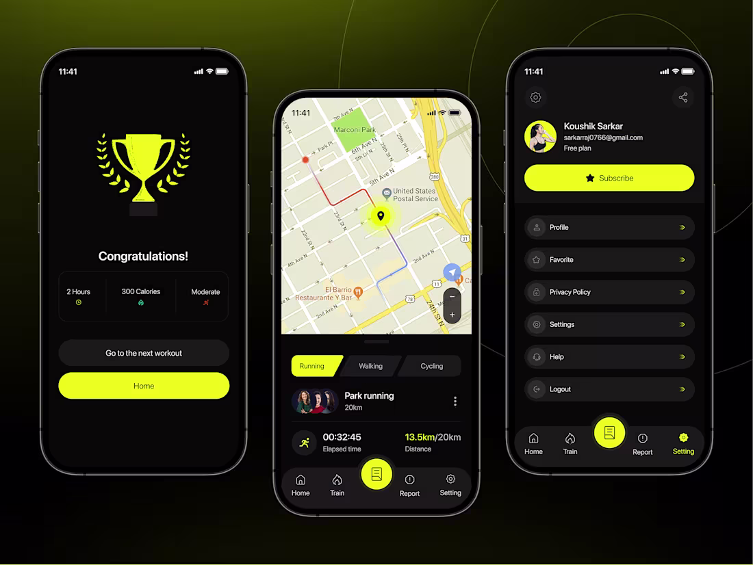 Cover image for Fitness App Screen UI/UX